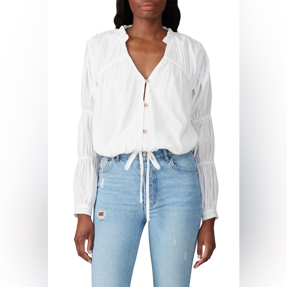 Love, Whit by Whitney Port Peasant Top Ivory 
Various Sizes
